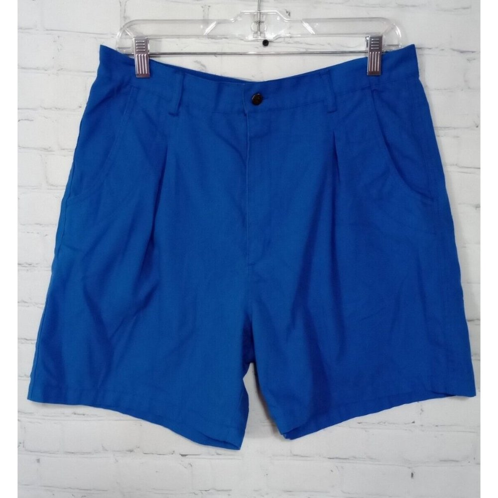Vintage SURF GEAR Men Blue Shorts Beach Board Shorts Size 34